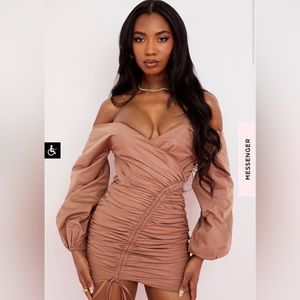 House of CB Indra Dress (10/12/ L+) Brown